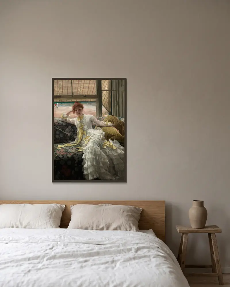 Nad morzem, James Tissot w ramie na ścianie