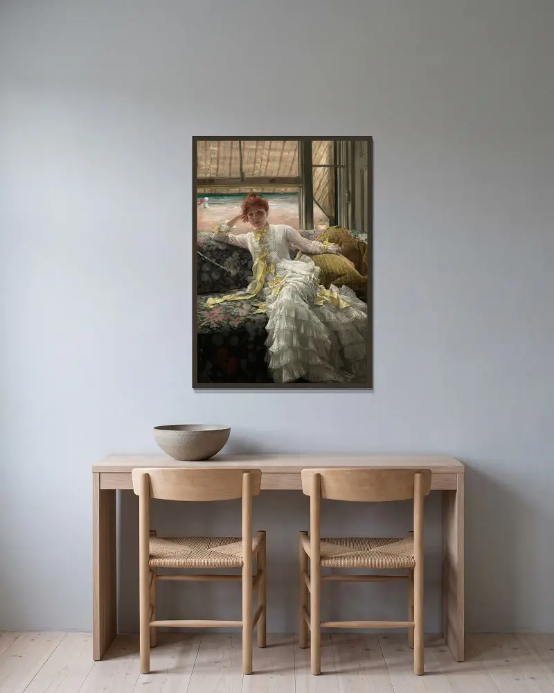 Nad morzem, James Tissot w ramie na ścianie