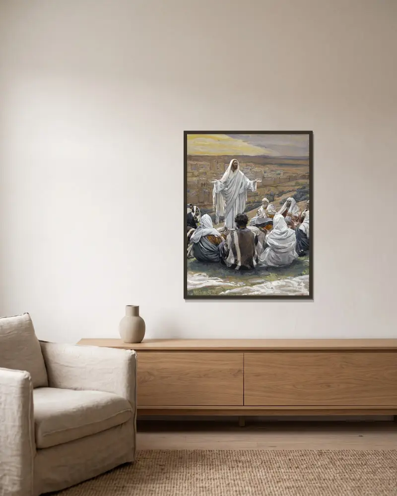 Herrens bön av James Tissot inramad på en vägg