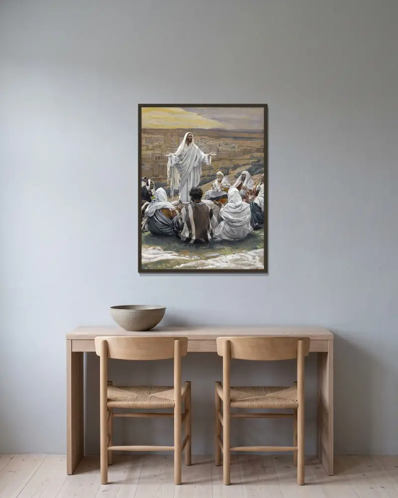Herrens bön av James Tissot inramad på en vägg