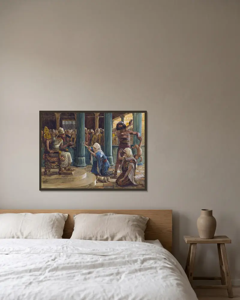 Salomos vishet av James Tissot inramad på en vägg