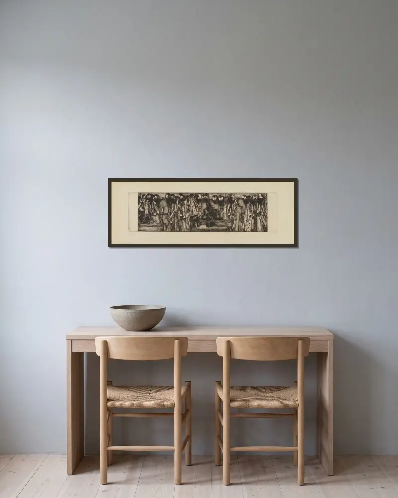 Un vestiaire av James Tissot inramad på en vägg