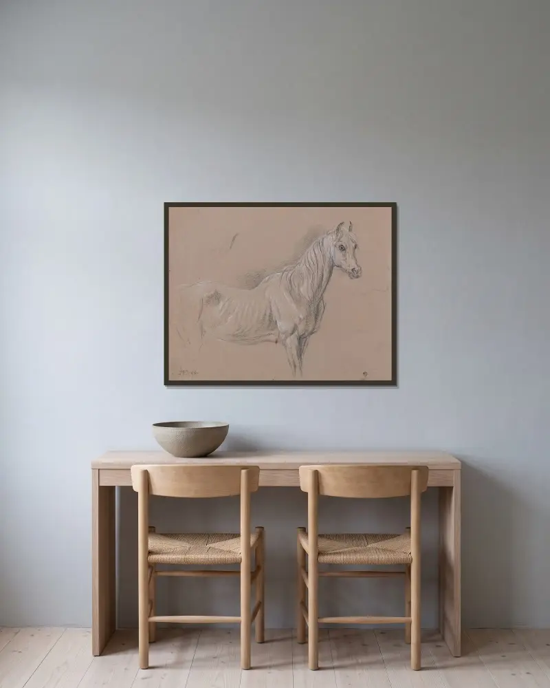 A Mare; Possibly a Study for ‘L’Amour de Cheval’ av James Ward inramad på en vägg