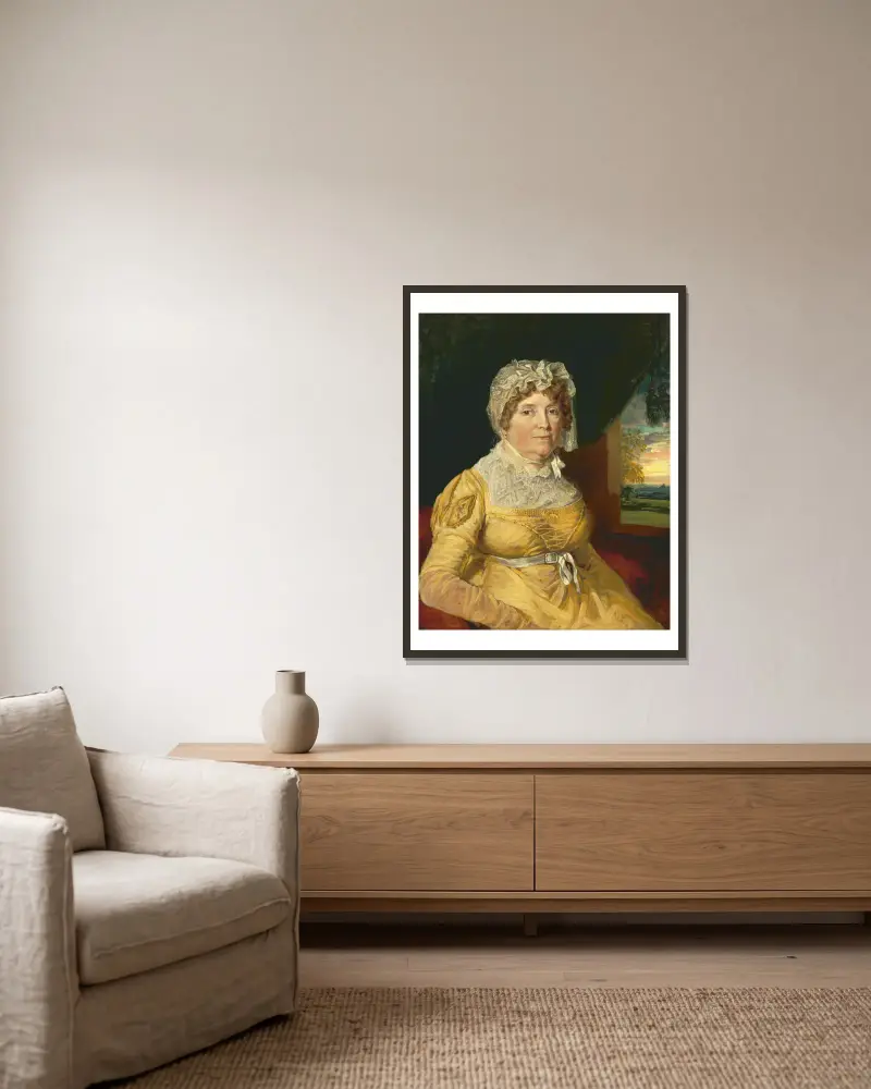 Eine unbekannte Frau von James Ward gerahmt an einer Wand