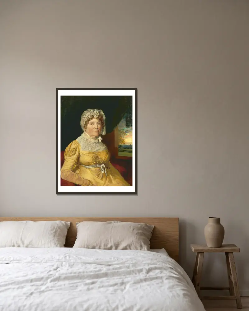 Eine unbekannte Frau von James Ward gerahmt an einer Wand
