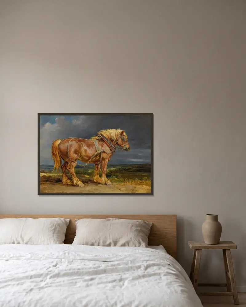 Cheshunt The Shire Horse elephant in An Extensive Landscape av James Ward inramad på en vägg