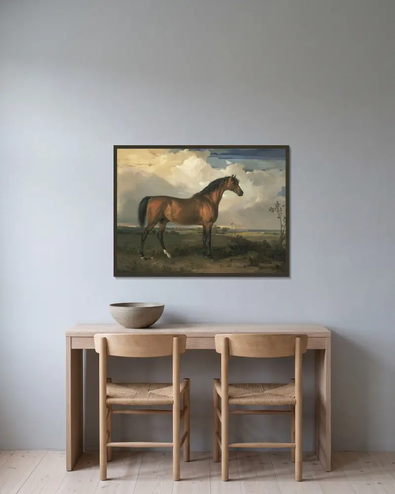 Eagle, en berömd hingst av James Ward inramad på en vägg