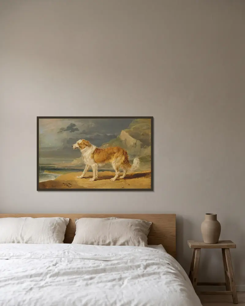Rough-Coated Collie av James Ward inramad på en vägg