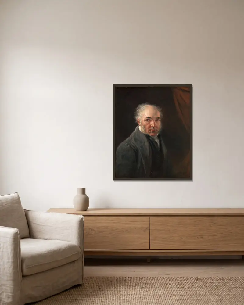 Self-Portrait av James Ward inramad på en vägg