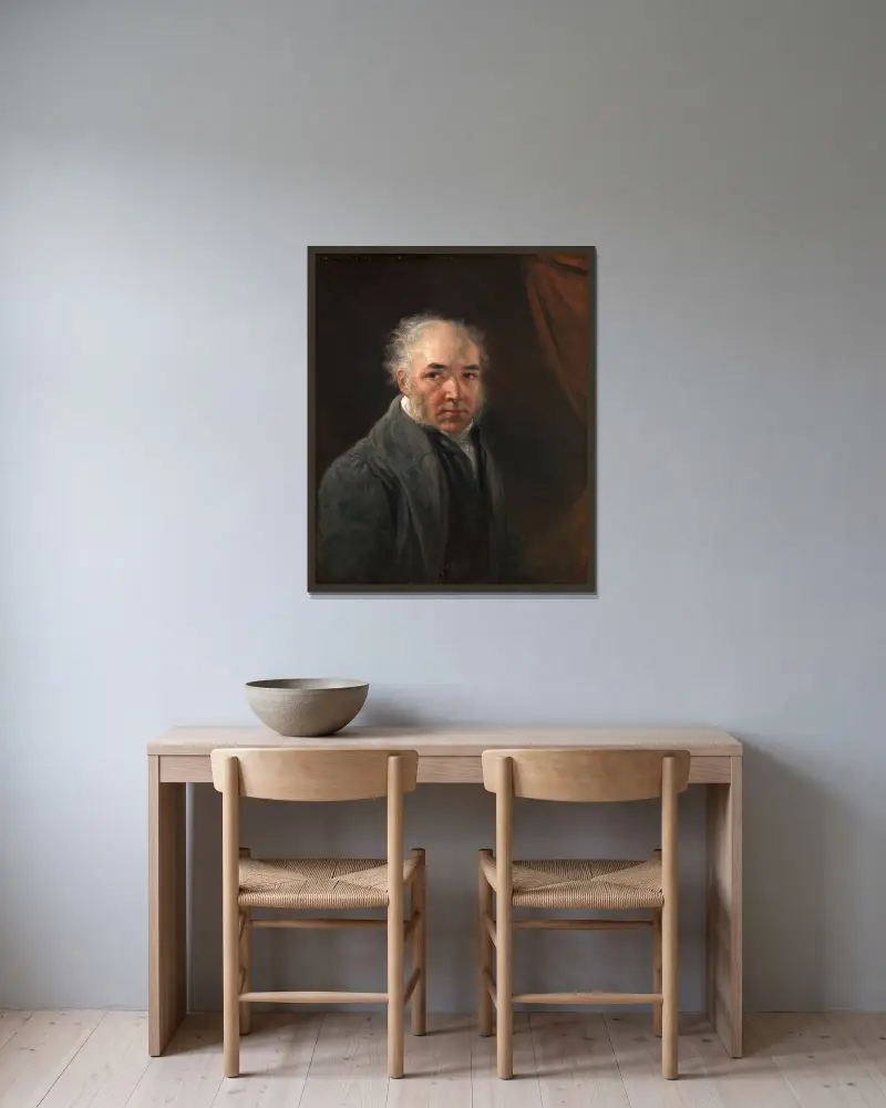 Self-Portrait av James Ward inramad på en vägg