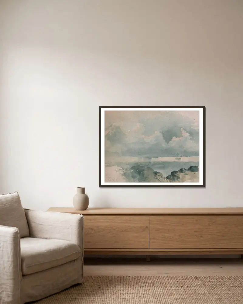 Himmelsstudie von James Ward gerahmt an einer Wand