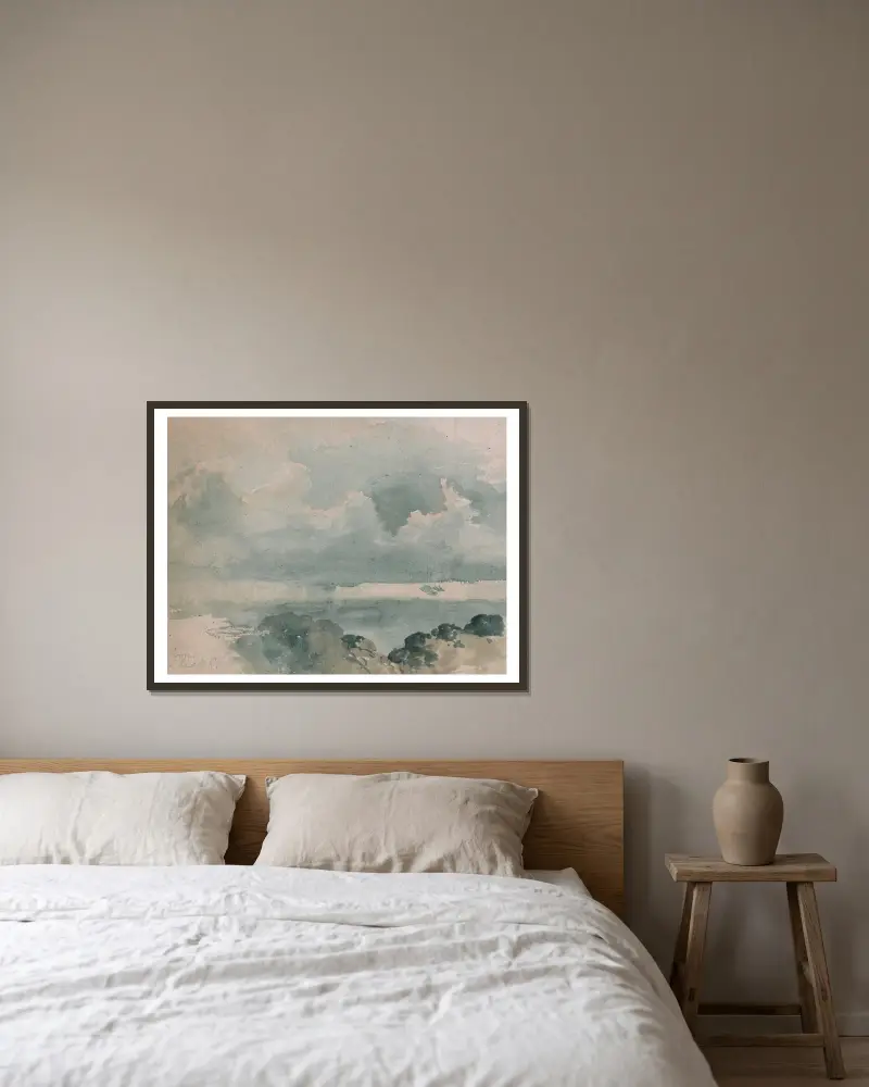 Himmelsstudie von James Ward gerahmt an einer Wand
