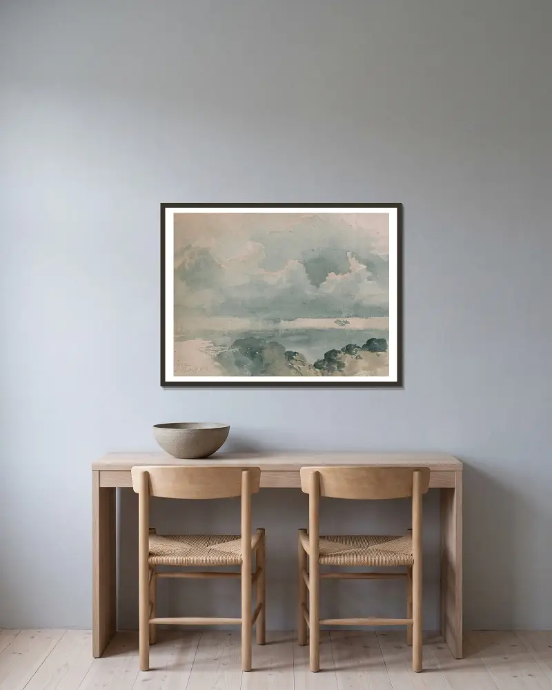 Himmelsstudie von James Ward gerahmt an einer Wand