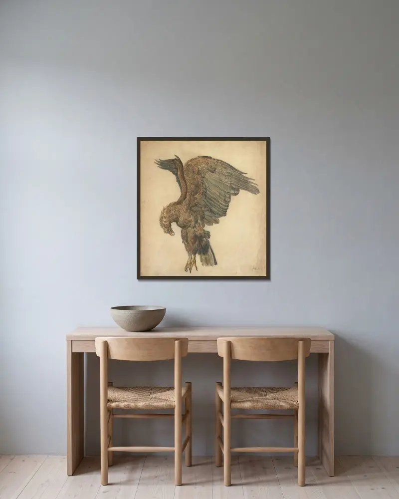 Studie eines herabstoßenden Adlers von James Ward gerahmt an einer Wand