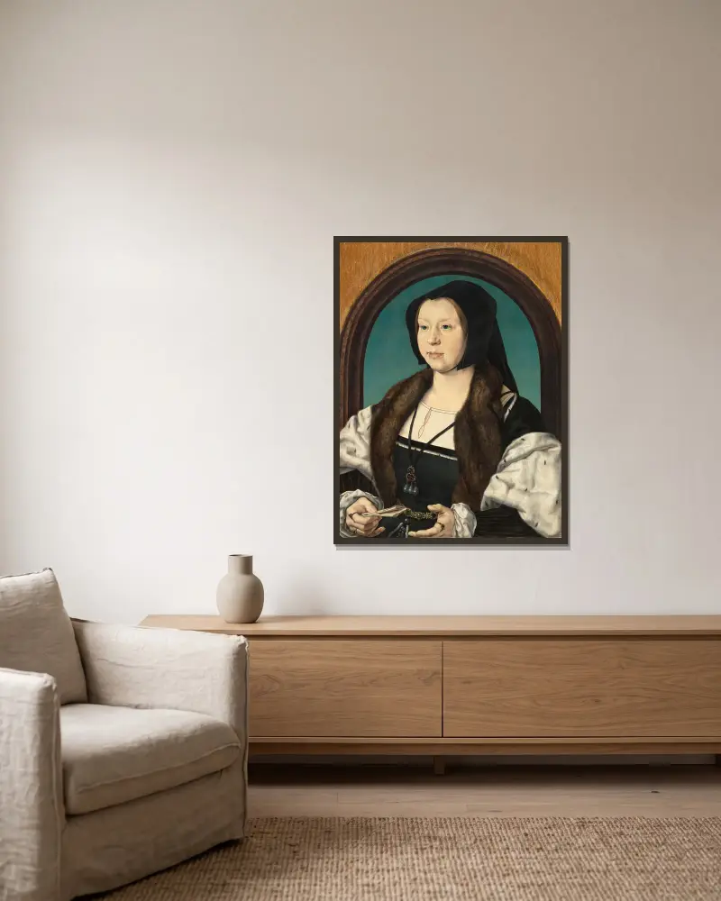 Anna Van Bergen von Jan Gossaert gerahmt an einer Wand