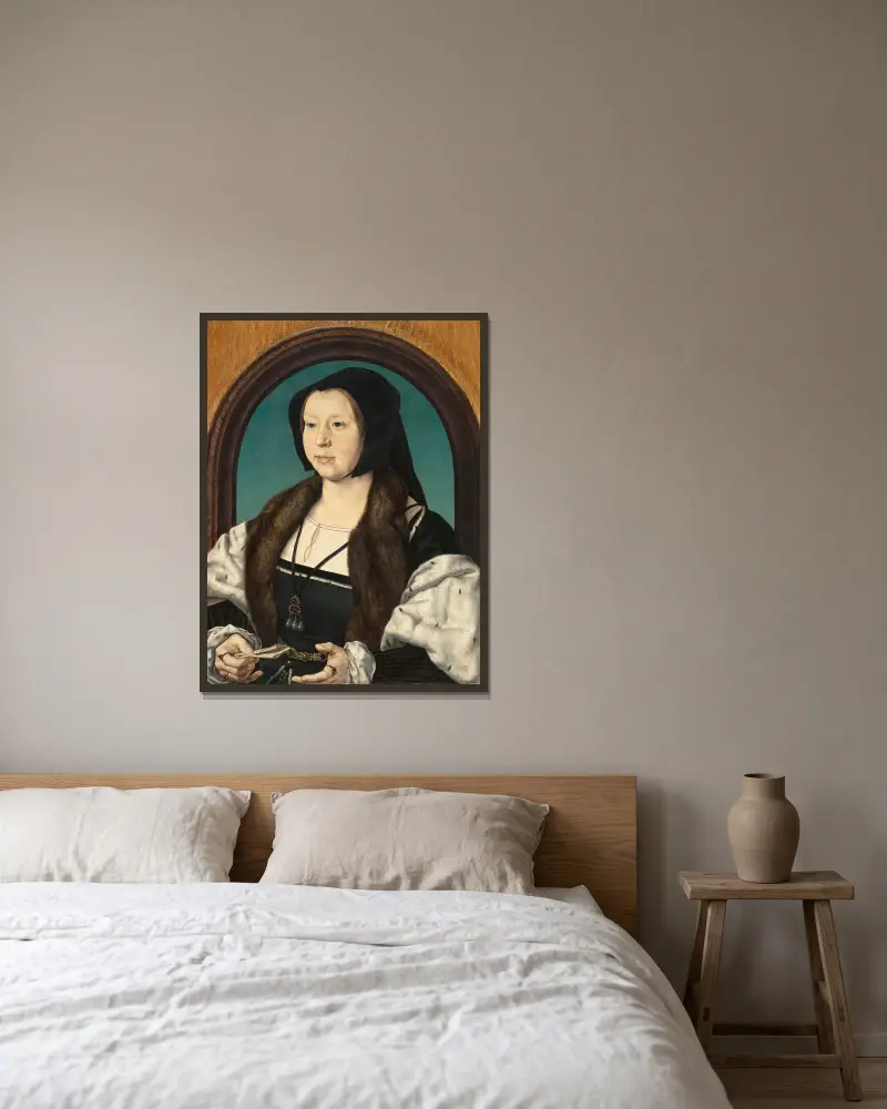 Anna Van Bergen von Jan Gossaert gerahmt an einer Wand
