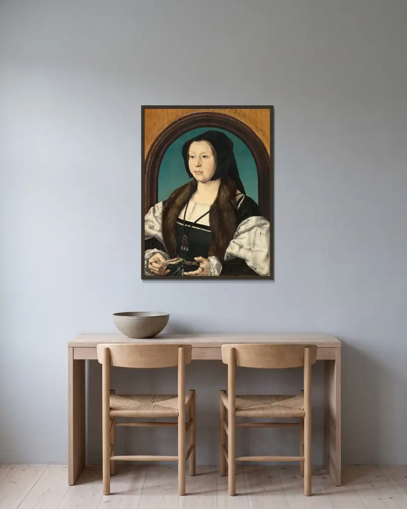 Anna Van Bergen von Jan Gossaert gerahmt an einer Wand