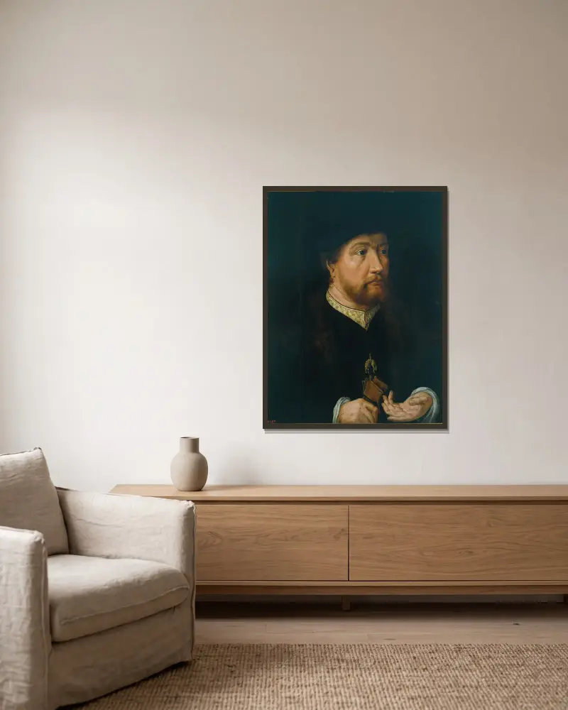 Henry III Of Nassau-Breda (from 1530 until 1532) av Jan Gossaert inramad på en vägg