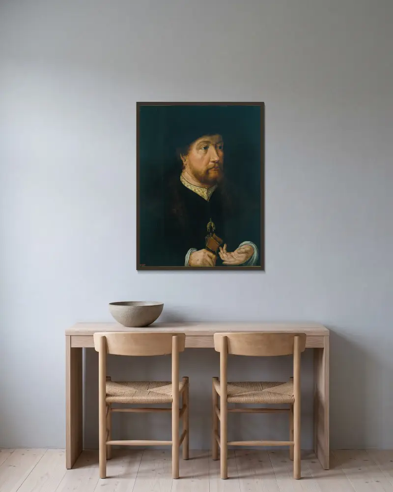 Henry III Of Nassau-Breda (from 1530 until 1532) av Jan Gossaert inramad på en vägg