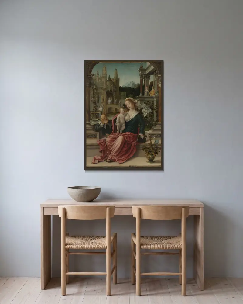 Święta Rodzina, 1507, Jan Gossaert w ramie na ścianie