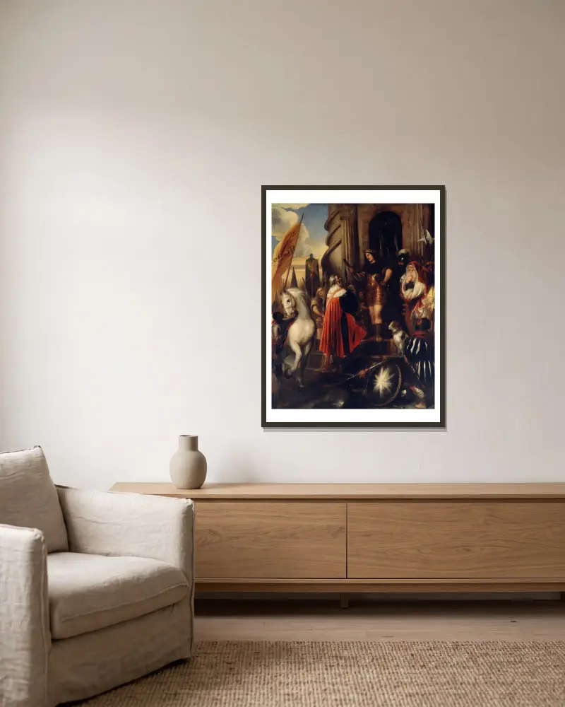 Quintus Fabius Maximus von Jan Lievens gerahmt an einer Wand