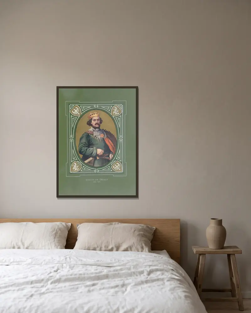 Bolesław Śmiały (1058-1079) av Jan Matejko inramad på en vägg
