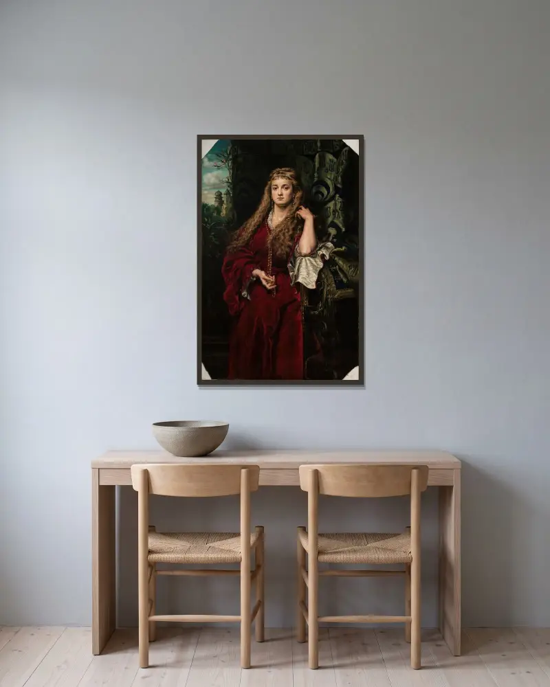 Kastellanens dotter av Jan Matejko inramad på en vägg