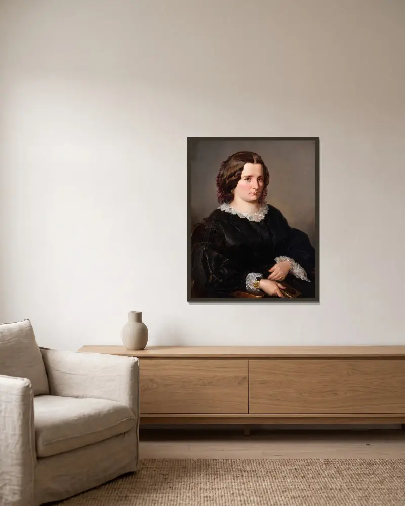 Porträtt av Maria Maurizio av Jan Matejko inramad på en vägg