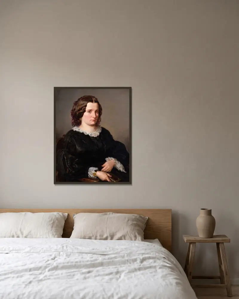 Porträtt av Maria Maurizio av Jan Matejko inramad på en vägg