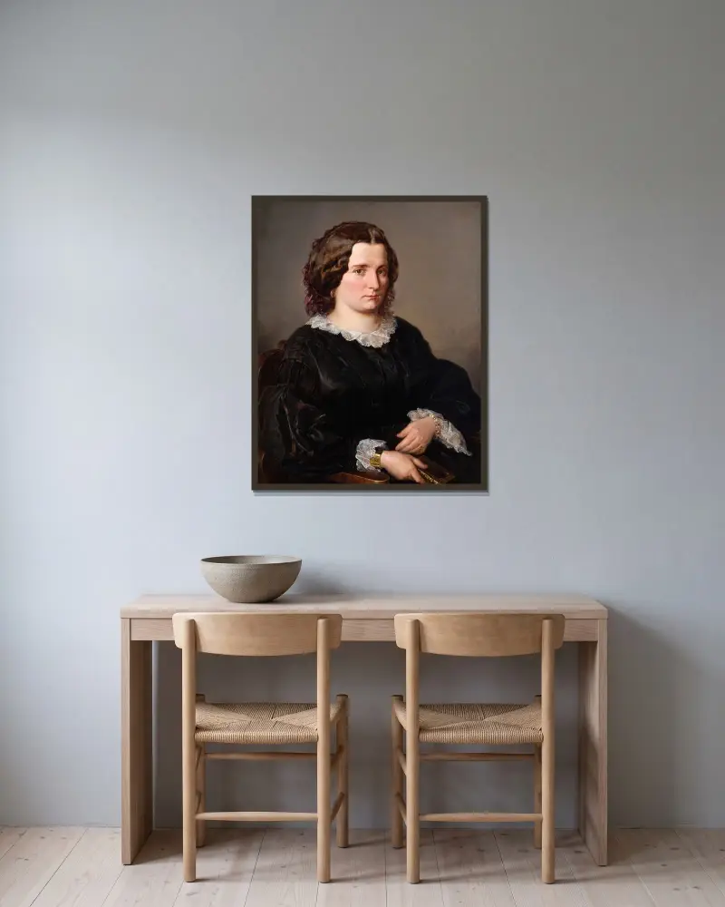 Porträtt av Maria Maurizio av Jan Matejko inramad på en vägg