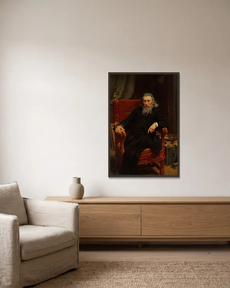 Autoportrét, Jan Matejko v rámu na stěně