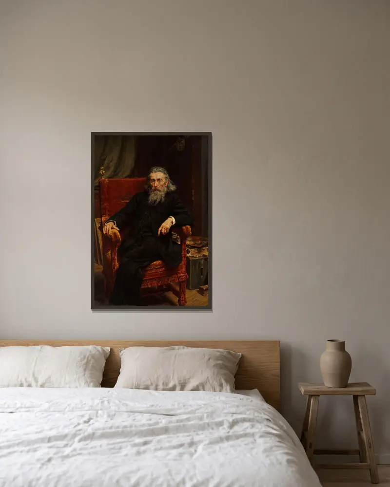 Autoportrét, Jan Matejko v rámu na stěně