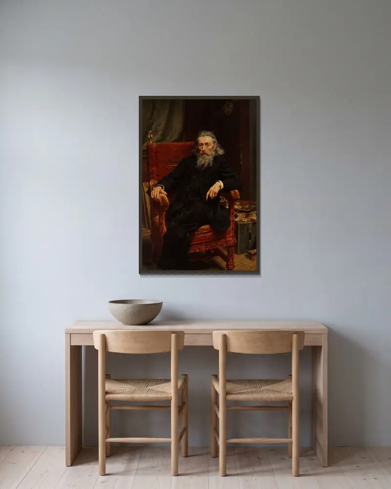 Autoportrét, Jan Matejko v rámu na stěně