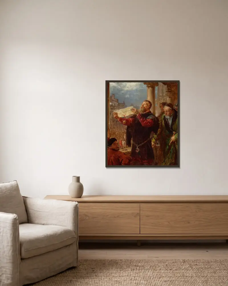 Matejkos dom av Jan Matejko inramad på en vägg