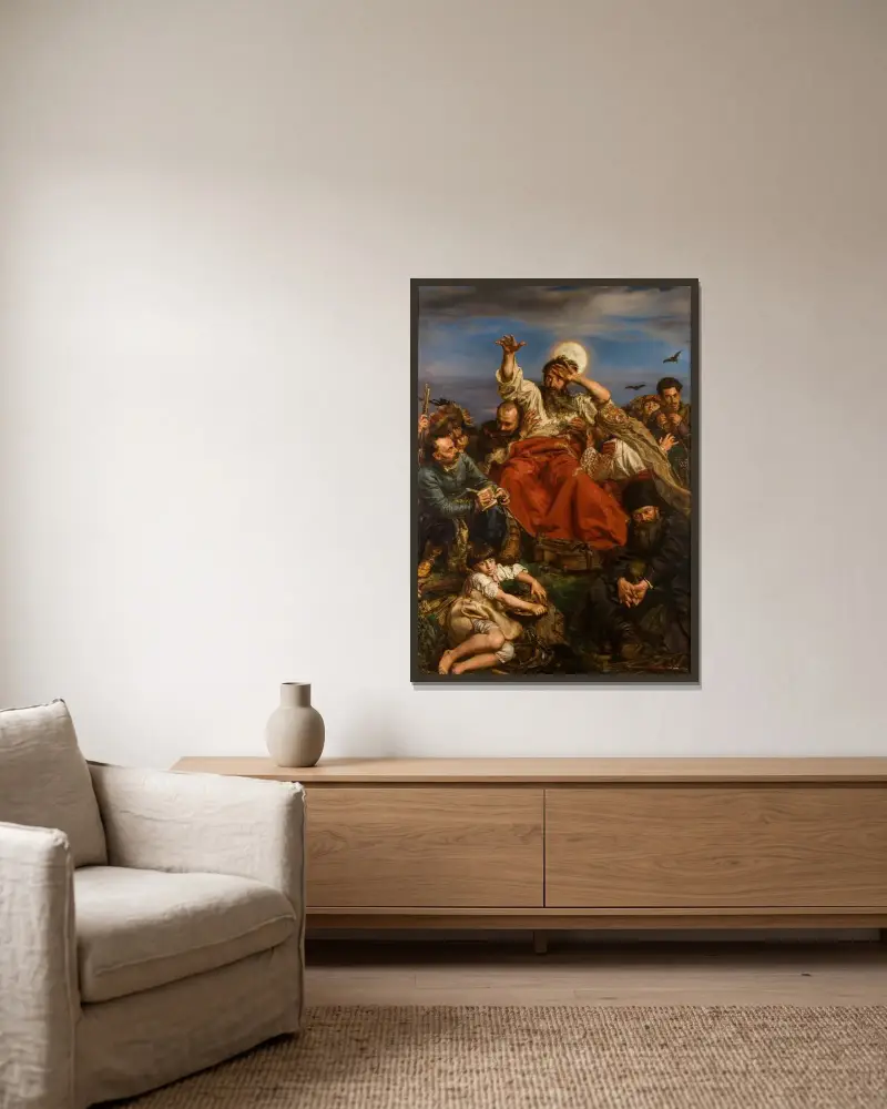 Wernyhora av Jan Matejko inramad på en vägg