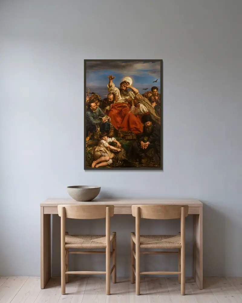 Wernyhora av Jan Matejko inramad på en vägg