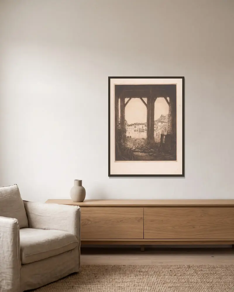 Verona von Wijnand Otto Jan Nieuwenkamp gerahmt an einer Wand