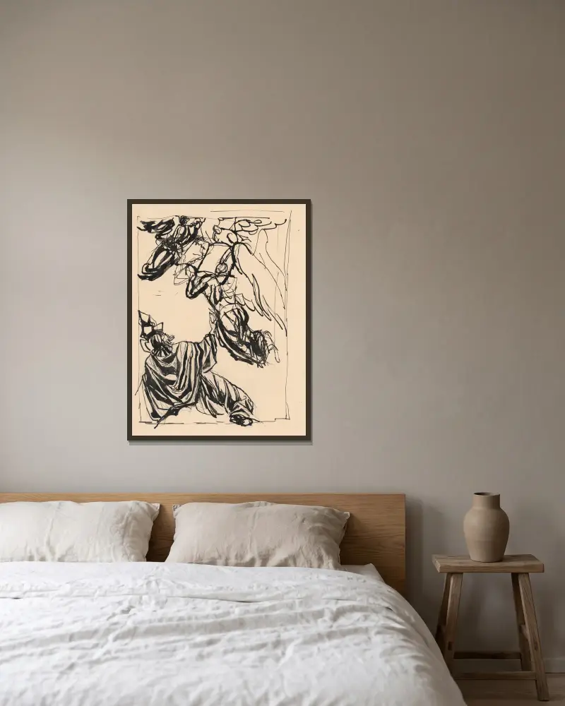 Biblische Szene von Ján Novák gerahmt an einer Wand