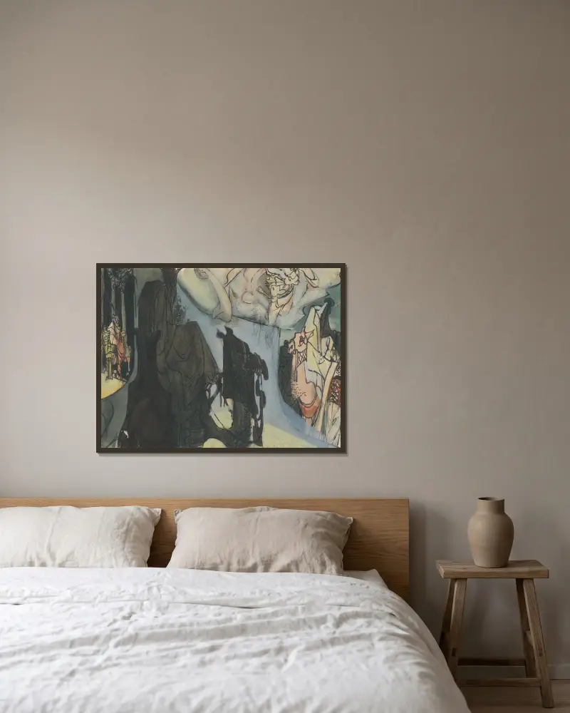 Velbloudí karavana, Ján Novák v rámu na stěně
