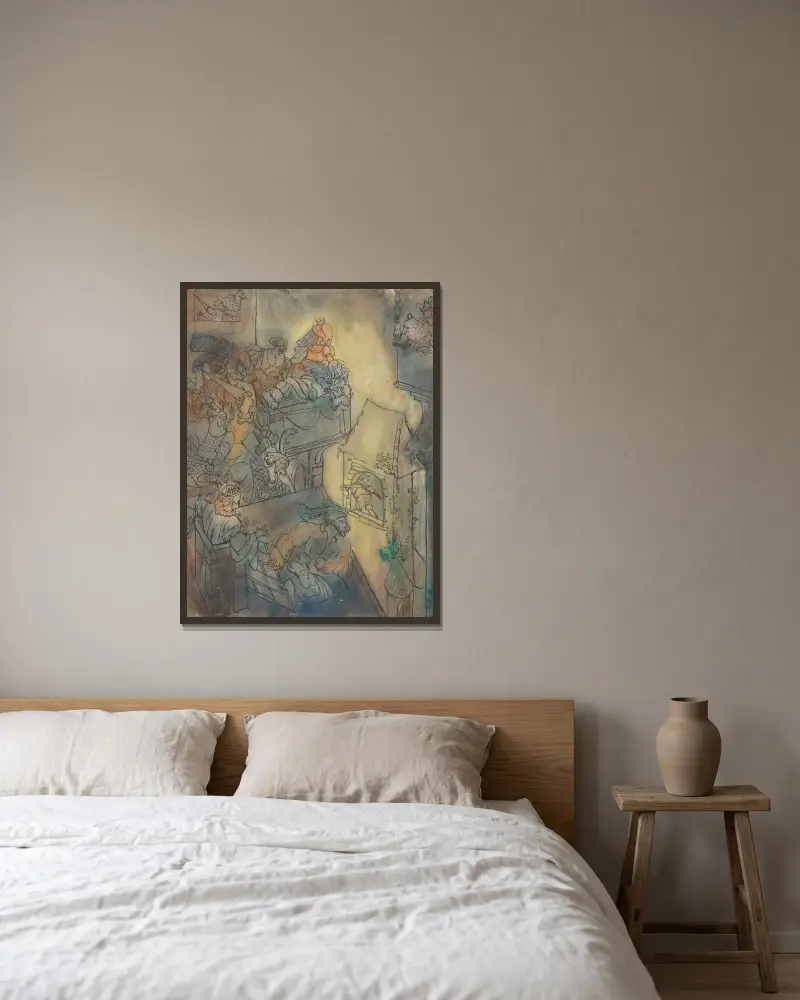 Dalibor von Ján Novák gerahmt an einer Wand