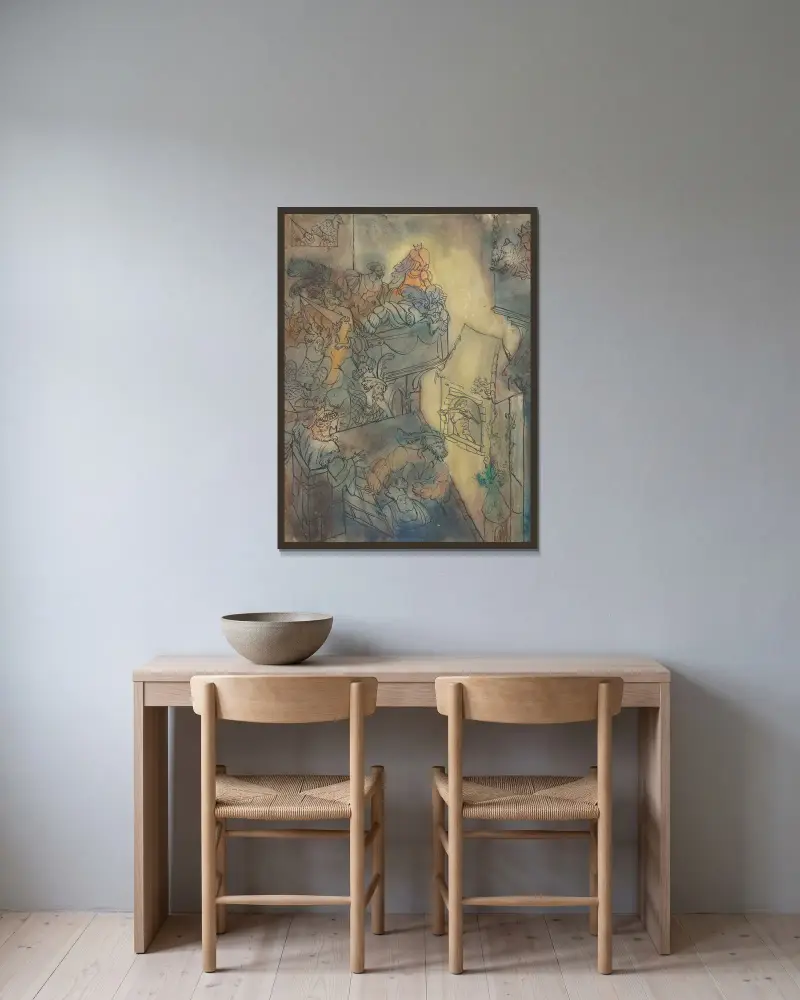 Dalibor von Ján Novák gerahmt an einer Wand