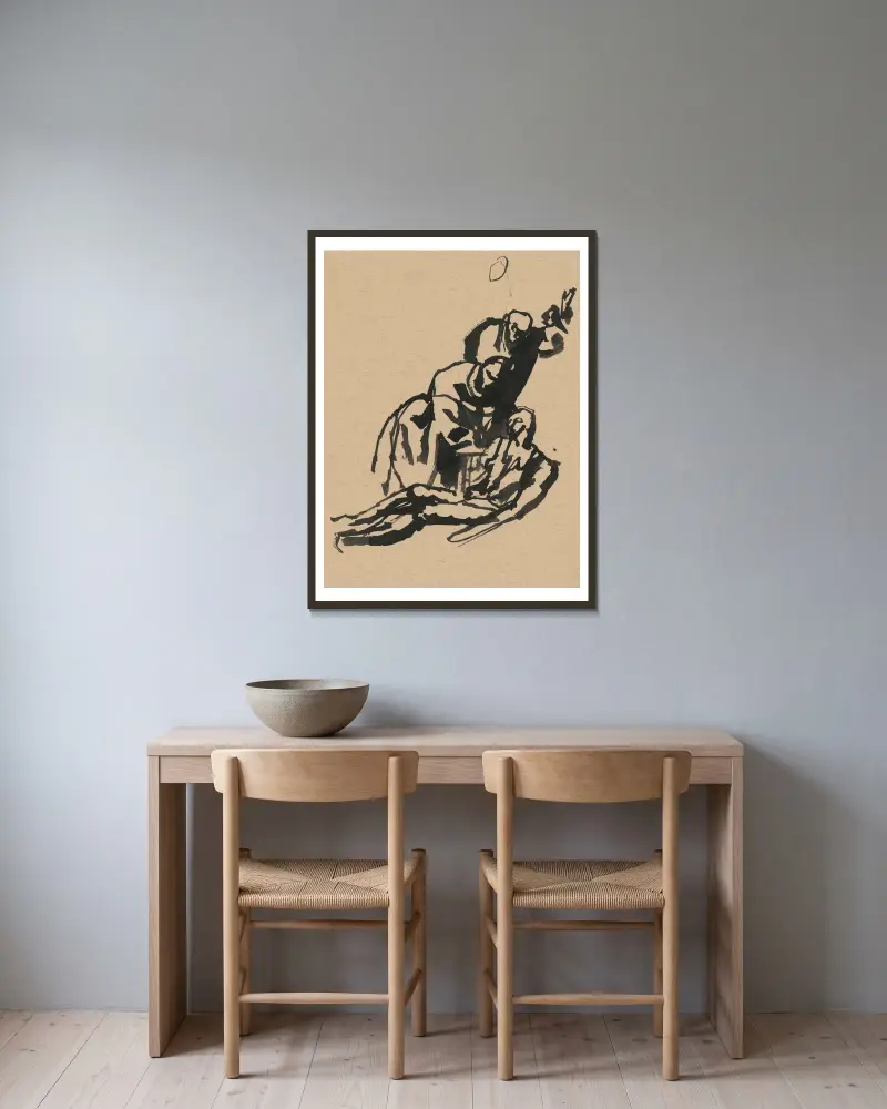 Umírání, Ján Novák v rámu na stěně