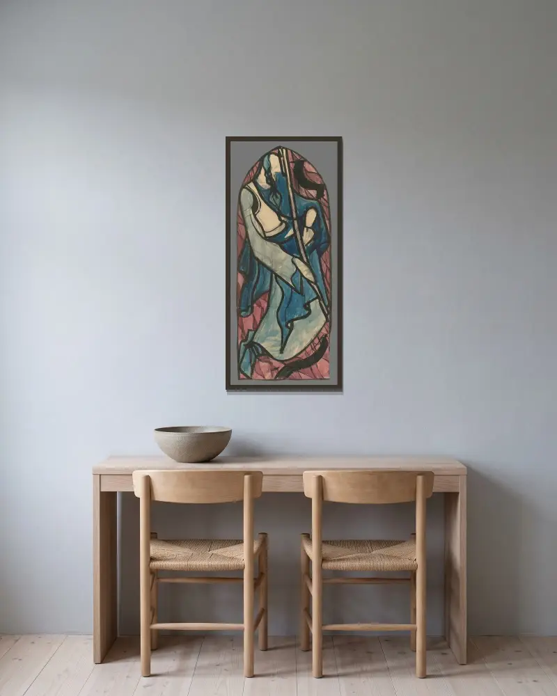 Fujarist av Ján Novák inramad på en vägg