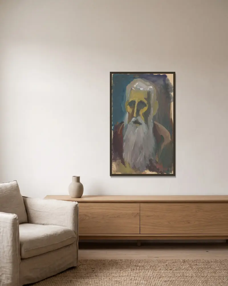 Greisenkopf, 1940 – Nr. 2 von Ján Novák gerahmt an einer Wand