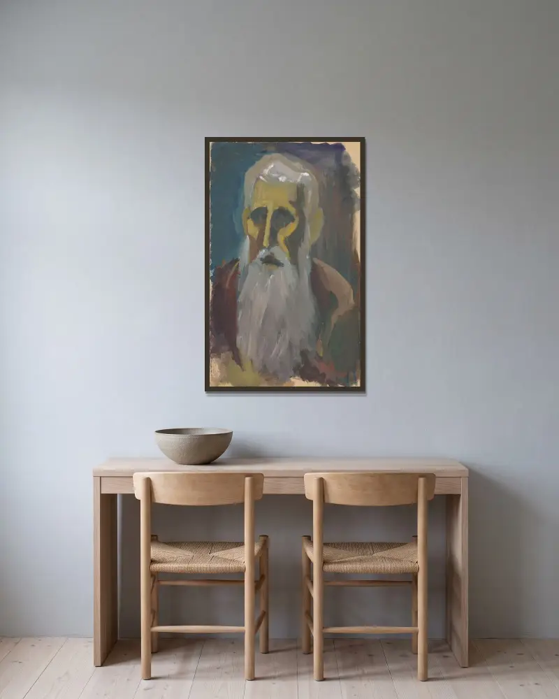 Greisenkopf, 1940 – Nr. 2 von Ján Novák gerahmt an einer Wand