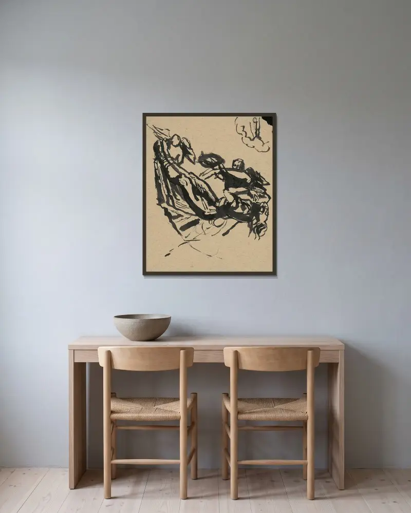 Tortyr av Ján Novák inramad på en vägg