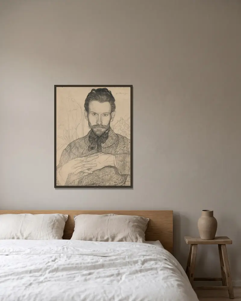 Umělcova podobizna, Jan Rembowski v rámu na stěně