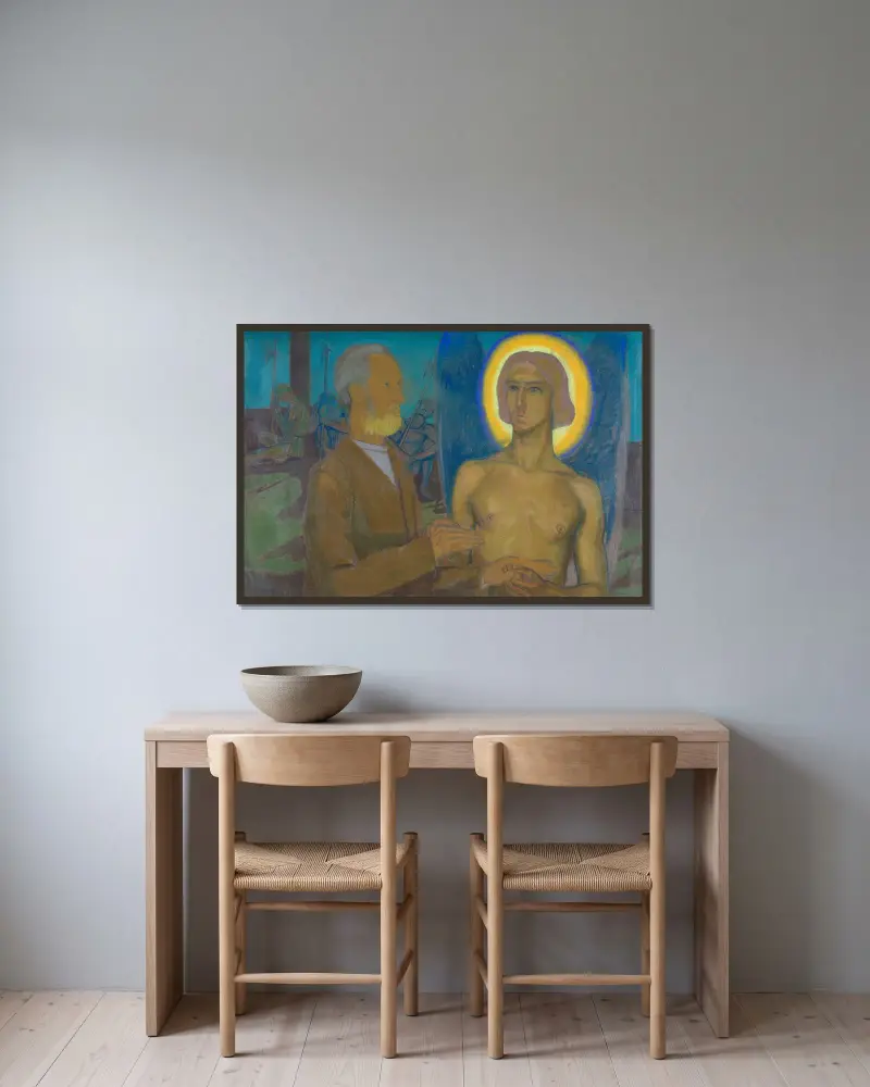 Liberation of St. Peter av Jan Rembowski inramad på en vägg