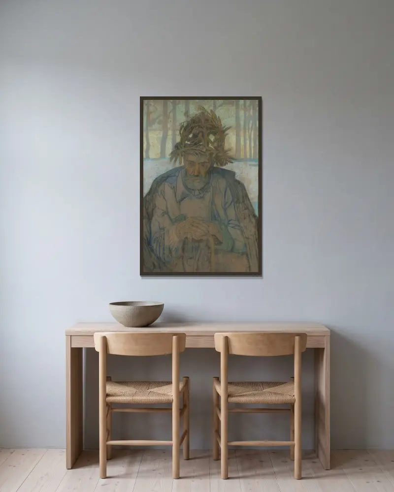 Zima (Alegorie zimy), Jan Rembowski v rámu na stěně