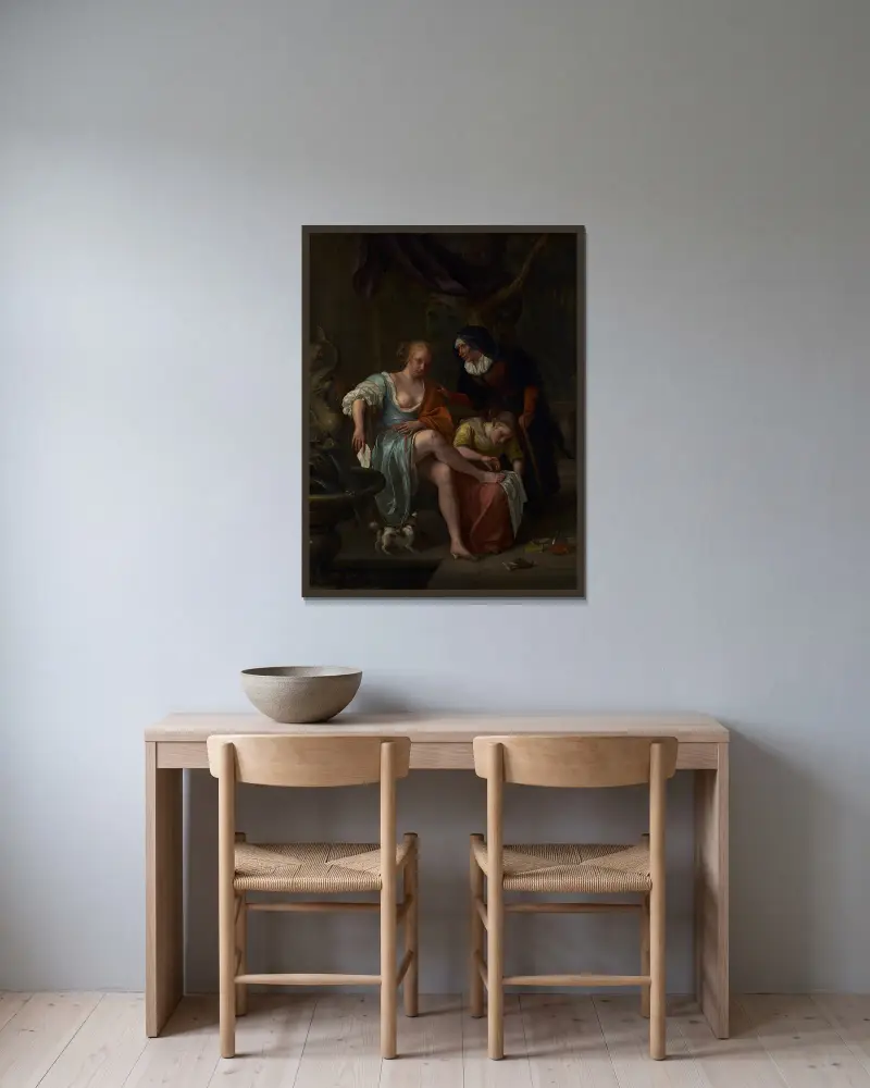 Batšeba po koupeli, Jan Steen v rámu na stěně